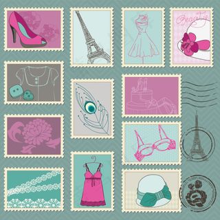 卡通插画邮票03