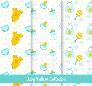 婴儿元素无缝背景