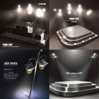 绚丽领奖台矢量