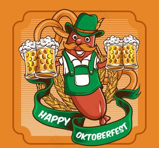 啤酒节香肠酒保