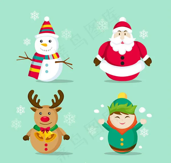 圣诞节角色设计ai矢量模版下载