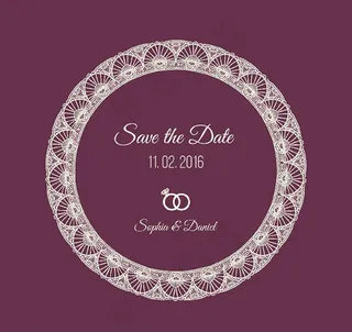 婚礼邀请卡矢量