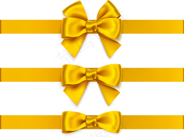 黄色蝴蝶结丝带