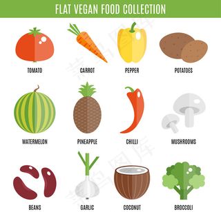 扁平化素食食物