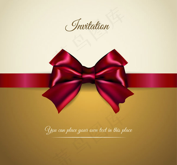 蝴蝶结邀请卡