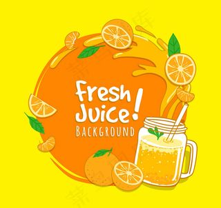 新鲜橙子和橙汁