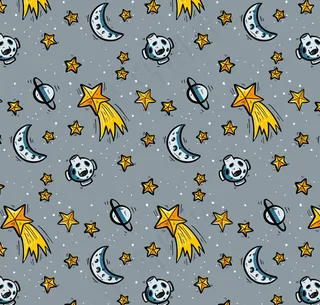 流星和星球背景