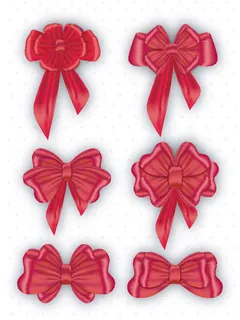 红色蝴蝶结矢量