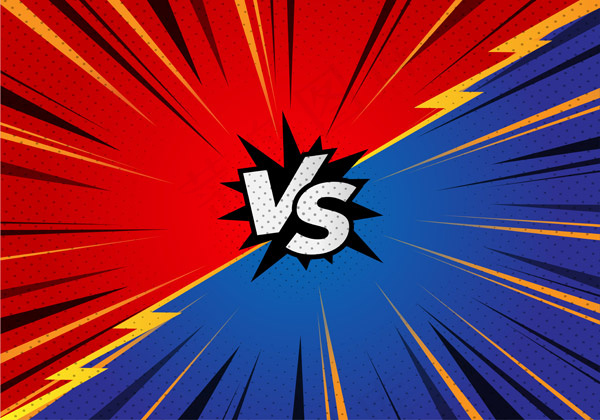 VS漫画效果背景