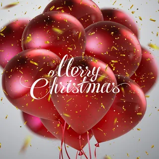 飘花和红色气球