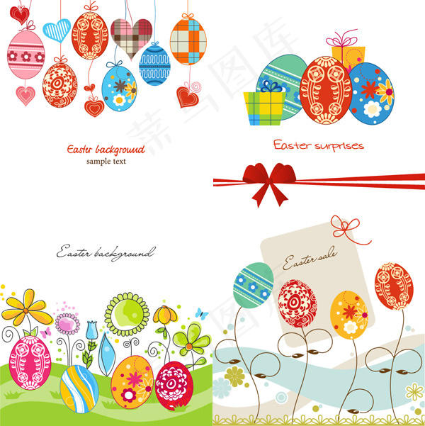 复活节装饰背景,背景元素