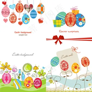 复活节装饰背景,背景元素
