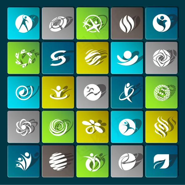 创意运动标志eps,ai矢量模版下载