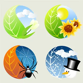 春夏秋冬四季图标