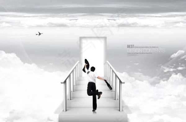 奔向光明之门(5000X3286(DPI:300))psd模版下载