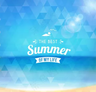 三角拼接夏日海报 三角拼接夏日海报