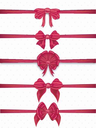 红色蝴蝶结矢量