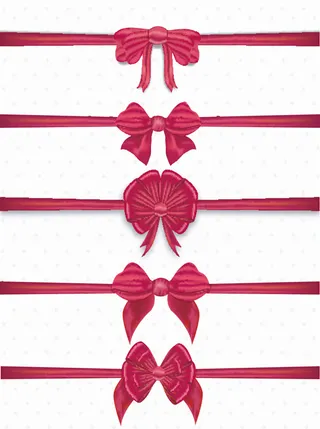 红色蝴蝶结矢量