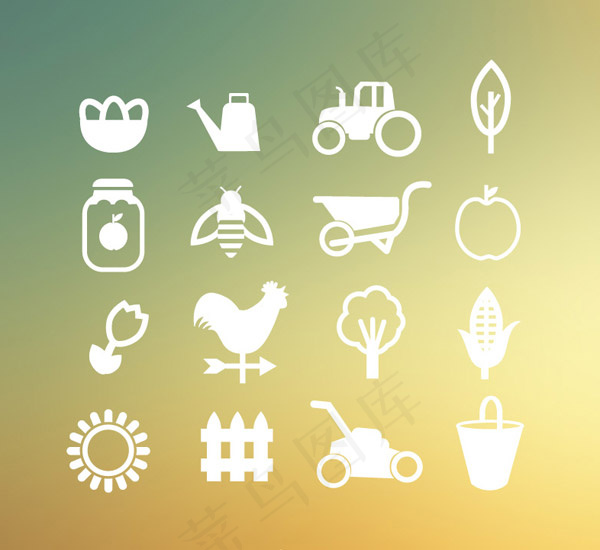 花园园艺图标,免抠元素