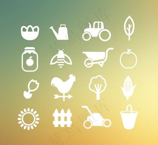 花园园艺图标,免抠元素