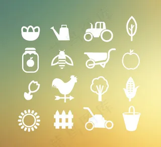 花园园艺图标,免抠元素