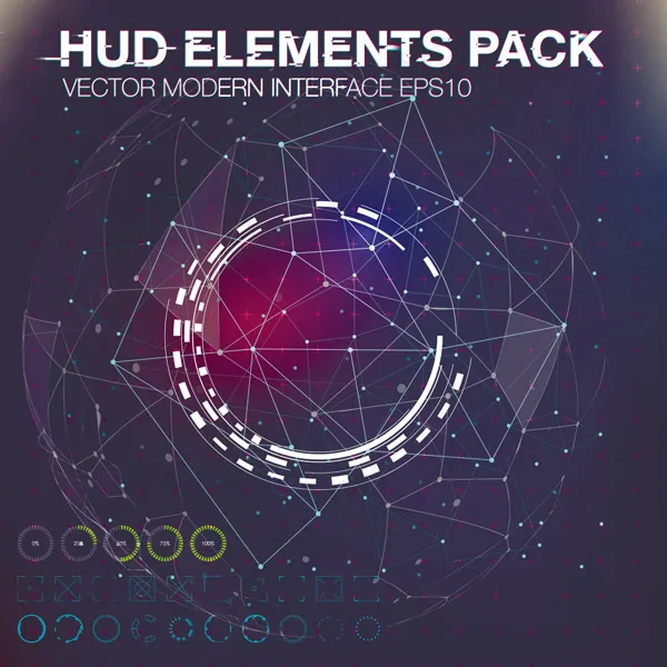 圆环HUD界面eps,ai矢量模版下载