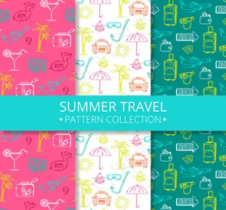 旅行元素无缝背景