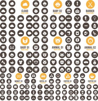 圆形图标设计,免抠元素