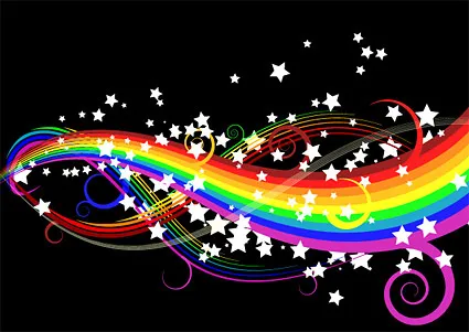 潮流幻彩动感线条eps,ai矢量模版下载