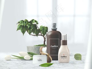 护肤品套装场景样机