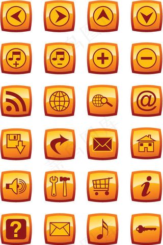 矢量按钮图标,免抠元素