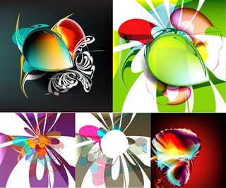 绚丽花纹彩色图案