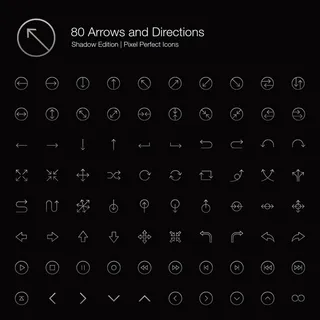 箭头小图标集合,免抠元素