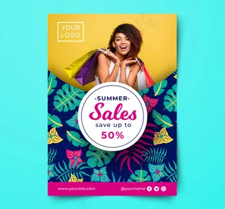 夏季半价促销传单