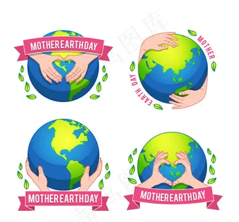 世界地球日标签