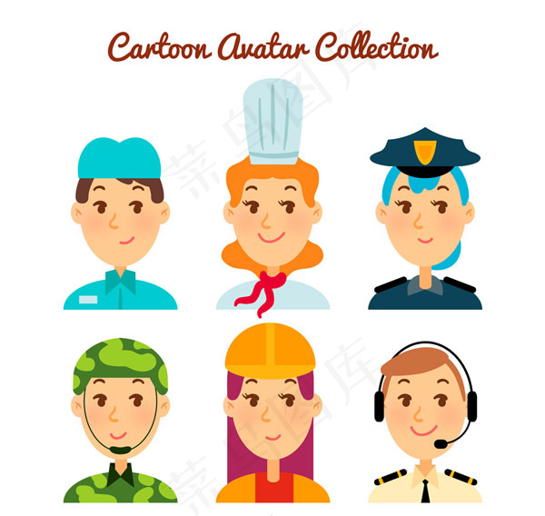彩色职业人物头像