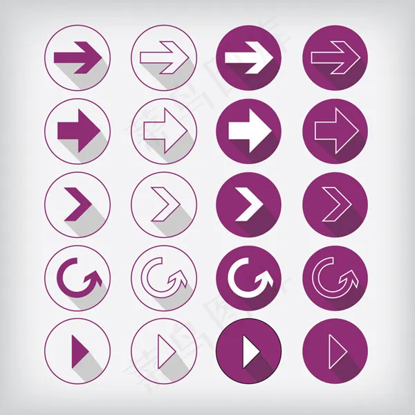 箭头图标矢量,免抠元素eps,ai矢量模版下载