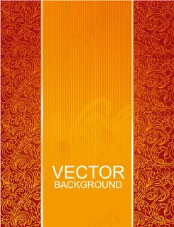 橙色花纹背景
