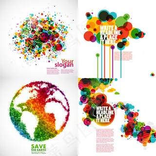 五彩缤纷泡泡背景