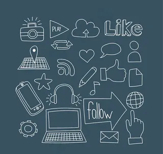 线条实用图标,免抠元素