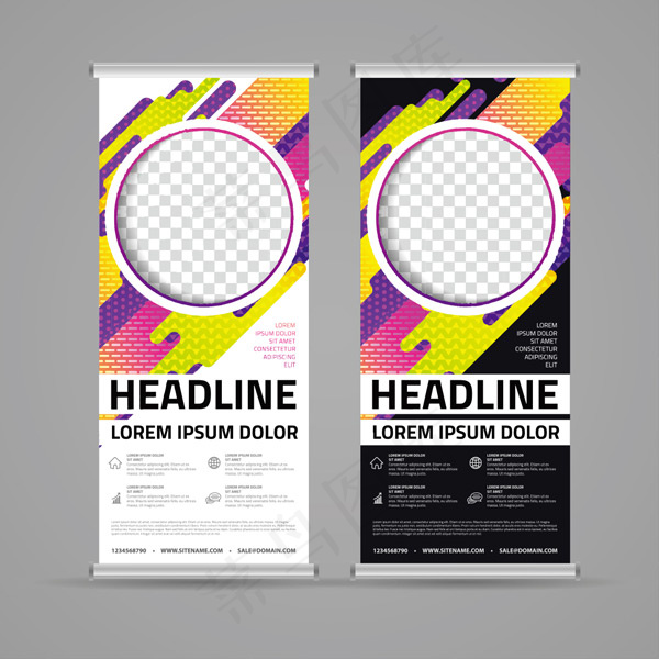 时尚海报展架eps,ai矢量模版下载