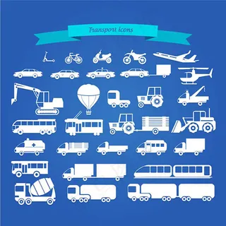 交通工具图标,免抠元素