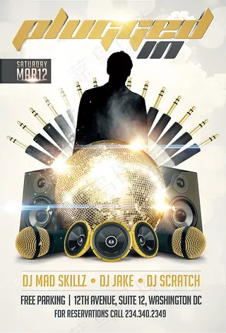 DJ酒吧活动海报