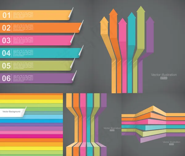 彩色箭头eps,ai矢量模版下载