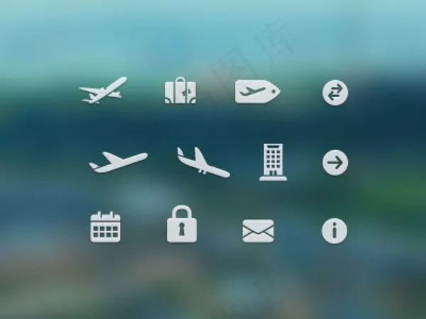 旅行小图标,免抠元素
