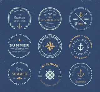 夏季度假标签