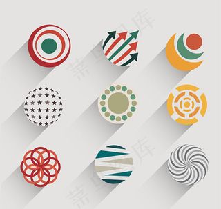 创意圆形图标,免抠元素