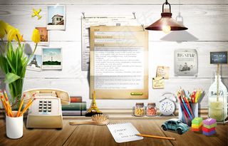 电话机与郁金香