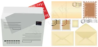 怀旧信封和纸张