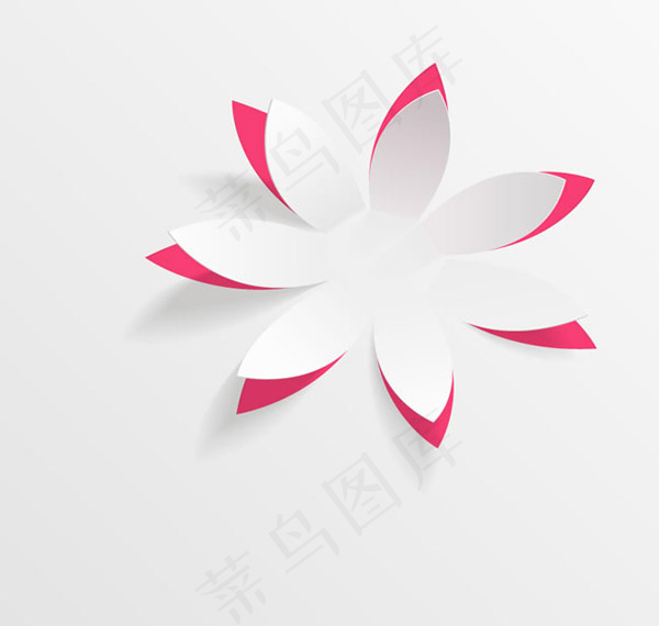 白色纸花朵矢量ai矢量模版下载